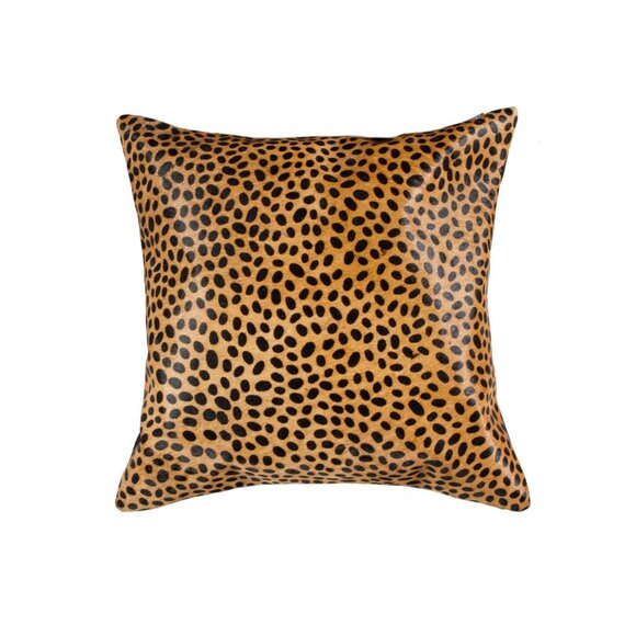 Natural Other - Natural Home Decor Torino Togo Cowhide Pillow | 1-Piece | Cheetah | 18"x18"